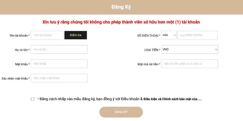 Thao tác đăng ký thành viên đơn giản tại cao thủ soi cầu